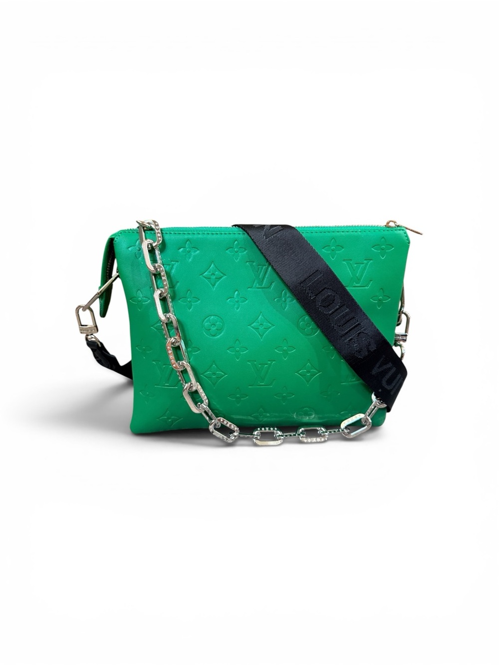 Green Monogram Inspired Crossbody Bag